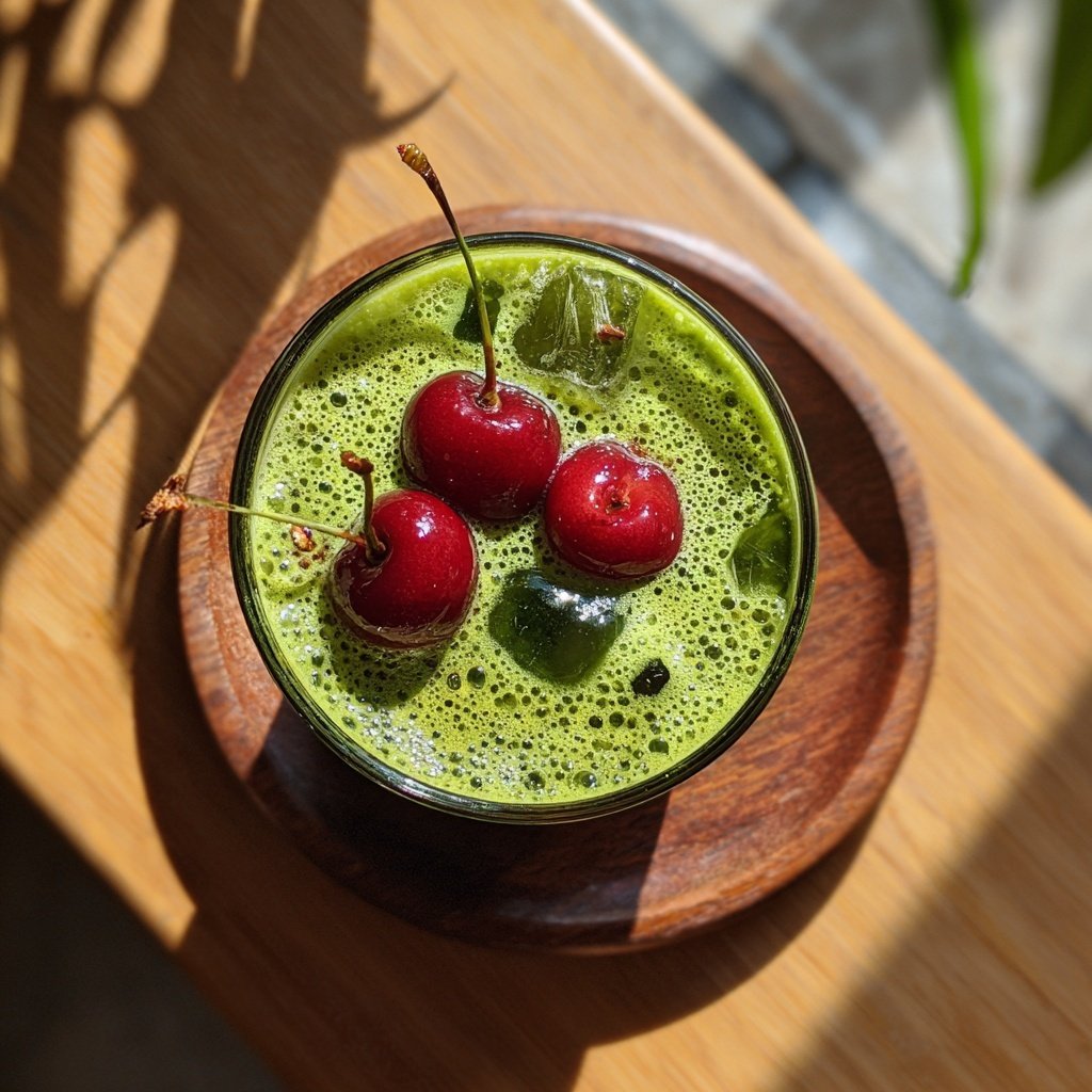 Cherry Vanilla Iced Matcha